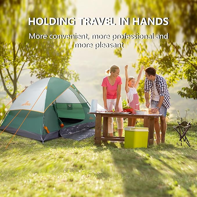 2-12 Person Tents for Camping Waterproof Backpack Double Layer Tents Perfect Picnics Fishing and Backyard Camping