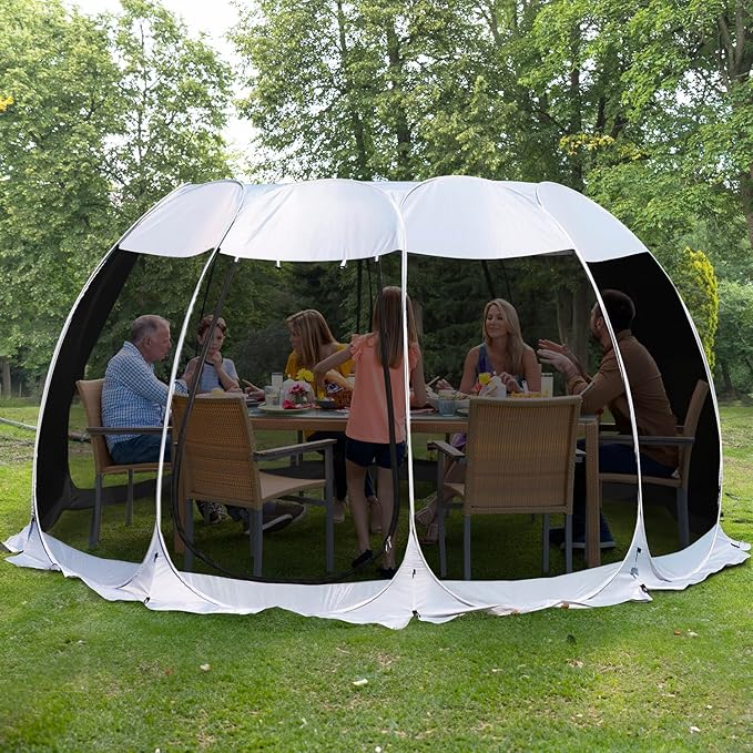 Alvantor Pop Up Screen House Gazebo with Mosquito Netting Instant UV Resistant Sun Shelter for Patio &amp Backyard Portable Canopy Tent for 2-10 Person