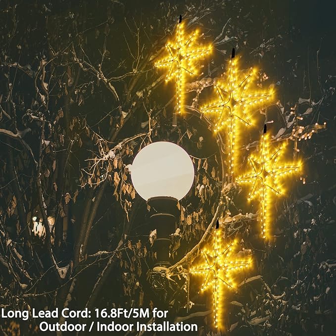 22 Bethlehem Star Outdoor Christmas Lights 90 LEDs Christmas Tree Lights Hanging Lights Mains Powered Polaris Christmas DecorationsStar of Bethlehem Lights for New Year Holiday Wedding Party Decor