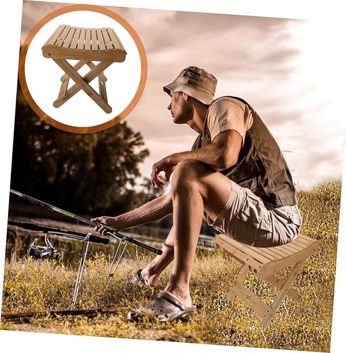 HANABASS Portable Folding Stool for Adults Outdoor Camping Fishing Stool for Bathroom and Lightweight