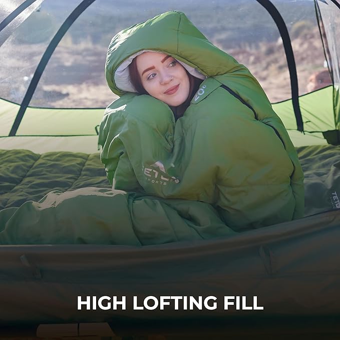 Teton LEEF Lightweight Mummy Sleeping Bag for Camping Hiking Backpacking Cold Weather Option Compression Sack Included