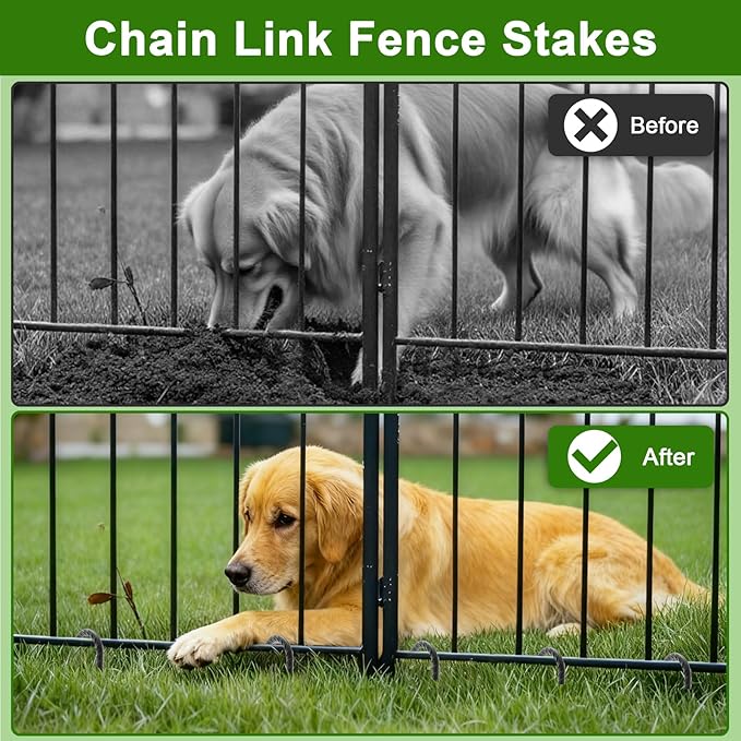 AAGUT Rebar Stakes 12 Inch 16 Pack J Hook Premium Black Coated Ground Garden Anchors Heavy Duty Superior Rust Resistance Chain Link Fence Stakes for Camping Tent Inflatables Lawn Decor