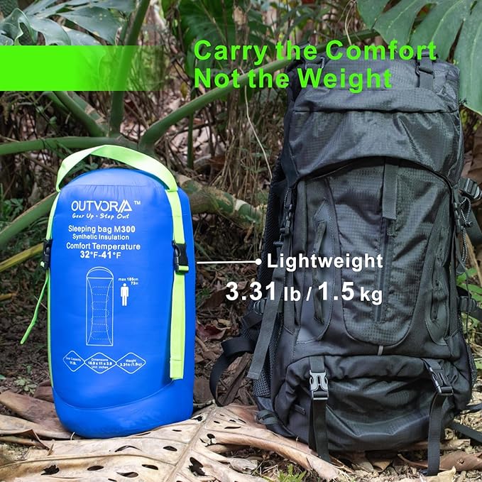 M300 Wearable Sleeping Bag with Arm Holes &amp Foot Openings - 3-in-1 All Season Lightweight Sleeping Bag for Adults Water-Resistant Backpacking &amp RV Camping Blanket