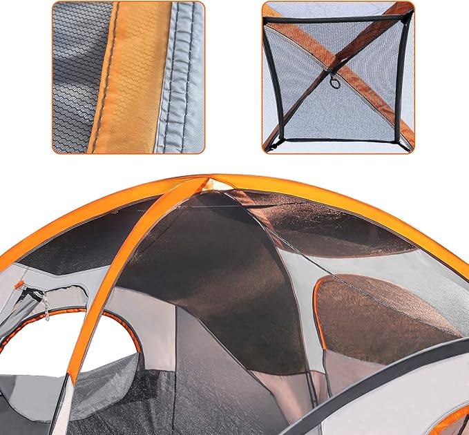 Amazon Basics Camping Tent 3-Season Dome Design with Rainfly