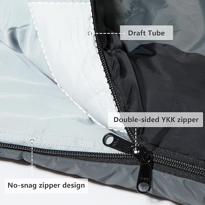 BISINNA Mummy Sleeping Bag for Adults 14-41℉ Cold Weather 3-4 Season Camping Sleeping Bags with Compression Sack for Backpacking Hiking Traveling