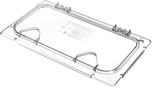 Carlisle FoodService Products CFS CM10278Z07 Coldmaster EZ Access Lid 1/3 Size 0.9 Height 13 Width 7 Length Polycarbonate (PC) Clear (Pack of 2)