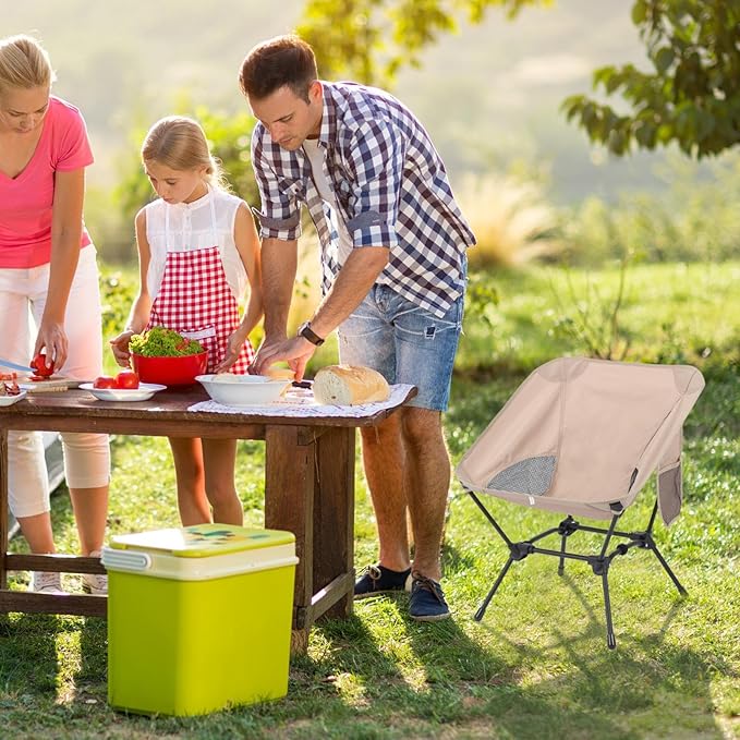 Genérico Folding Camping Chair | Portable Camping Seat - Outdoor Chair | for Campers Hikers Travellers Visitors Beach Concert Park Picnic BBQ