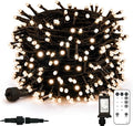 suddus 300 Led Christmas Lights Outdoor 99ft Connectable Twinkle Lights with Remote Christmas Tree Lights for Xmas Tree Holiday Party Porch Decor Warm White