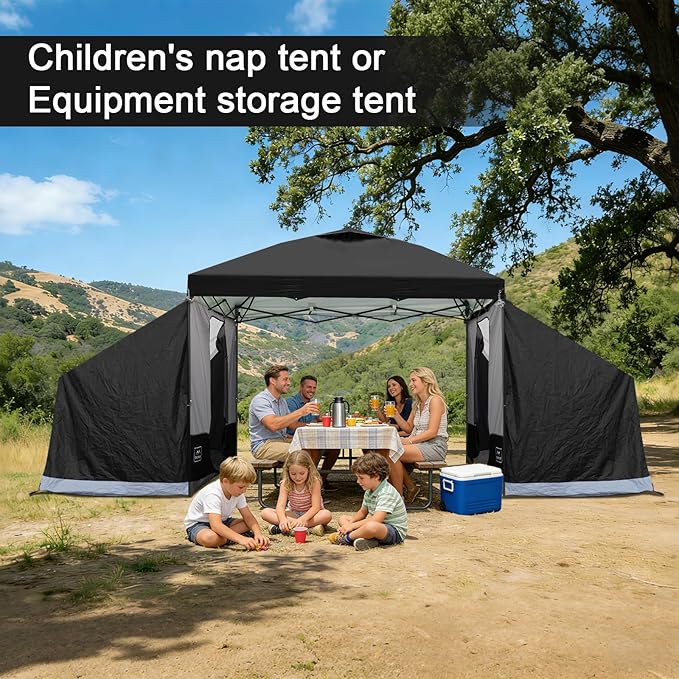 KAMPKEEPER Canopy Side Tent Camping Canopy Tent for 10x10 Pop Up Canopies Cube Tents Gazebo Room Compatible with 10' Wide Canopies(Canopy Not Included)