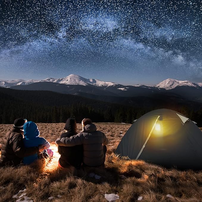 Bessport Camping Tent 1/2 Person Tent Waterproof Two Doors Backpacking Tent Easy Setup Lightweight for Outdoor Hiking Mountaineering Travel