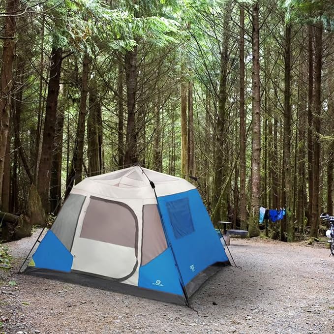 Outbound Instant Pop up Tent for Camping with Carry Bag and Rainfly | Water Resistant | 3 Season | Dome &amp Cabin Tents 5 6 8 and 10-Person