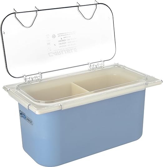 Carlisle FoodService Products CFS CM10278Z07 Coldmaster EZ Access Lid 1/3 Size 0.9 Height 13 Width 7 Length Polycarbonate (PC) Clear (Pack of 2)
