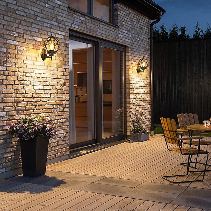Globe Outdoor Wall Lights Fixtures Anti Rust Black Sphere Porch Wall LightAluminum Waterproof Outside spherical hardwired Lights for House Patio Porch Backyard Garage Front Door No SensorGeneral