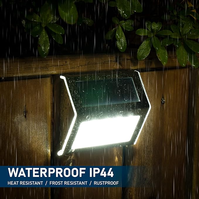 SOLPEX Solar Step Lights 16 Pack Stair Lights Outdoor Fence Lighting Solar Powered Deck Lights Waterproof 4 LEDs for Stairway Patio Porch Pathway Walkway Garden (Cold White)