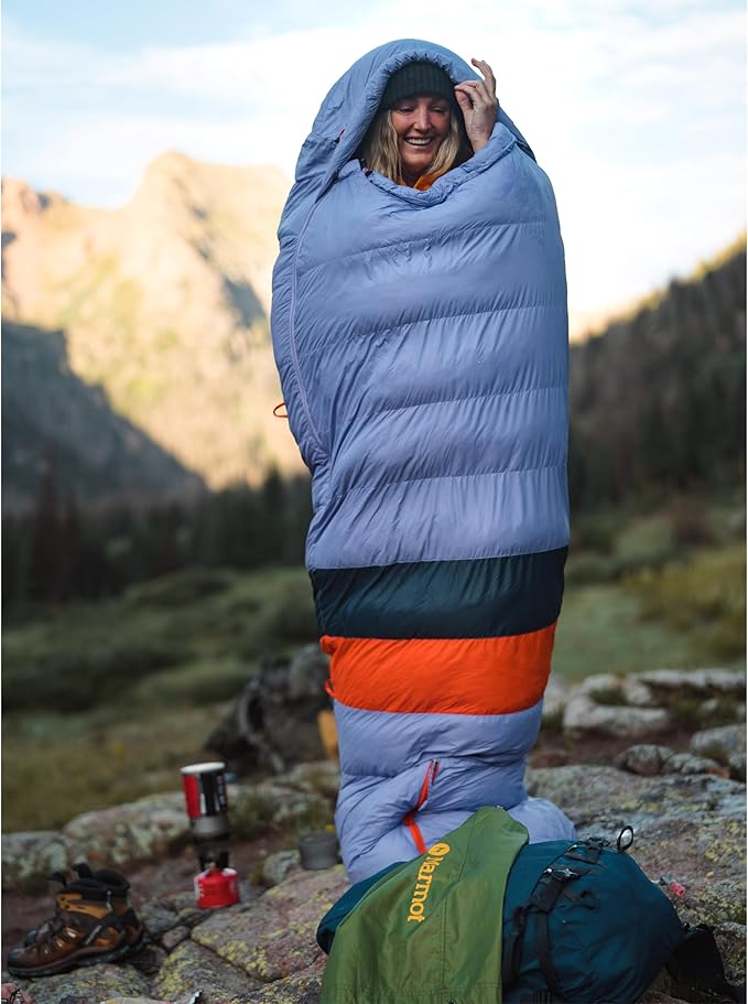 MARMOT Women's Teton 15° Sleeping Bag 650 Fill Down for Camping &amp Backpacking