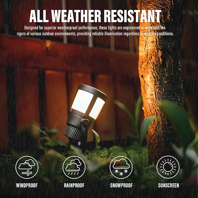 Malibu Prominence LED Floodlight LED Low Voltage Landscape Lighting Outdoor Spotlight Waterproof Lighting for Driveway Yard Lawn Flood Garden Outdoor Lighting 8418-2606-01