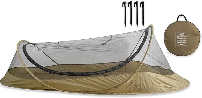 USGI Industries Bivy Tent | Lightweight Single Person Sleeping Net System for Outdoors Camping Survival Hiking Backpack | Mesh Protection