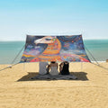ALAZA Boho Llama Visionary Beach Tent Sun Shelter UPF50+ Protection Beach Shade Canopy w/ 4 Sandbags for Outdoor Camping Fishing Backyard Fun Picnic 10x9 ft