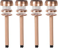 Outdoor Solar Lights - 4-Pack Stainless-Steel LED Lights for Gardens Pathways and Patios - Weather-Resistant Stake Lighting by Pure Garden (Copper)