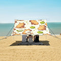 Capybara and Green Camping Sun Shelter Beach Tent Portable Beach Sun Shade Outdoor Canopy for Camping Trips Fishing Picnic
