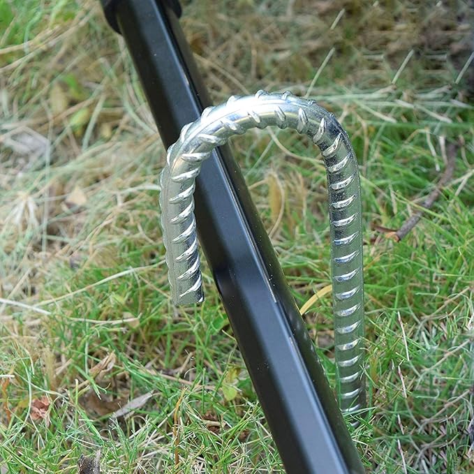 9 inch Tent Stakes + 12 inch rebar Stakes