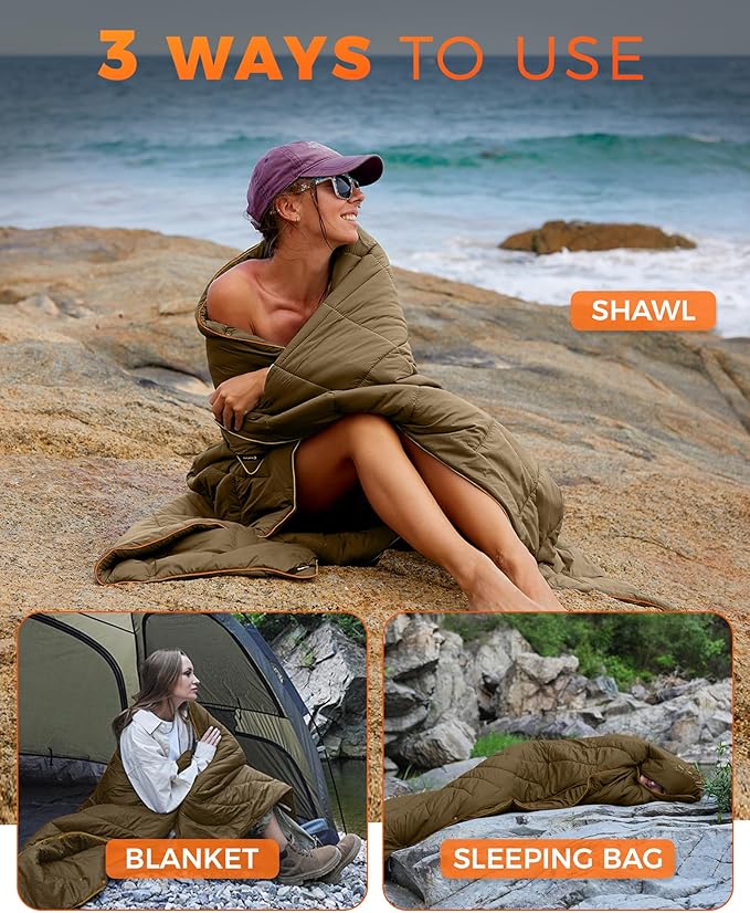 KingCamp Camping Blanket + Poncho Set