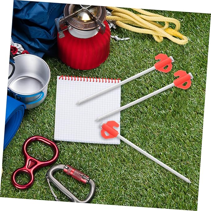 20Pcs Outdoor Tent Stakes Durable Ground Nails for Camping Canopies and Decorations Easy Installation Windproof Pegs for Outdoor Activities and Lawn Use