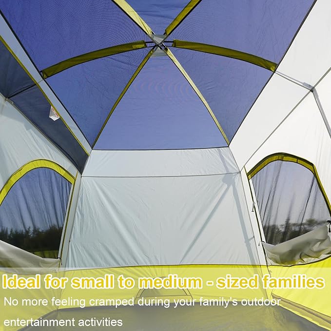 Vidalido Tents3-4 Person Camping Tent with Extended VestibuleWeather Resistant Family Tents with Breathable Mesh WindowsEasy Install Waterproof Outdoor Tent for Backpacking and Camping Hiking
