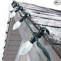 C9 LED Quick Clip Christmas Lights | Built-in Clip-On String Lights | 25 Pure White Bulbs | 16 Foot Strand