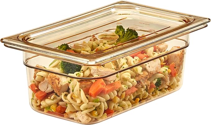 Cambro 44HP150 Food Pan 1/4 X 4 H-Pan Amber Case of 6