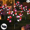4 Pcs Valentine's Day Outdoor Decoration Solar Pathway Lights 28 Pink Stake Light Waterproof 8 Modes 80 Heart Shape LEDs for Yard Walkway Path Garden Patio Valentine Decor