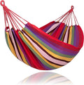 SUNCREAT Hammocks for Outside Portable Heavy Duty Tree Hammock Red Stripes