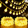 Brightown Battery Operated String Lights for Bedroom 2 Packs Total 39Ft 120 LED Globe Fairy Lights for Balcony Classroom Wedding Girls Room RV Christmas Garden Party Camping Indoor Outdoor Decor