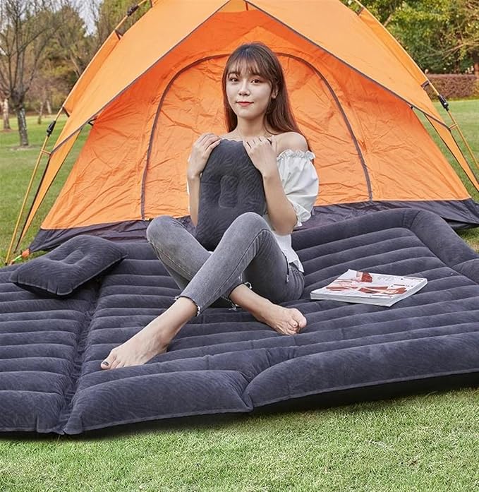 Inflatable Mattress SUV Trunk Inflatable Bed Thickened PVC Material Mattress for Camping Car Non-Slip and Easy to Clean