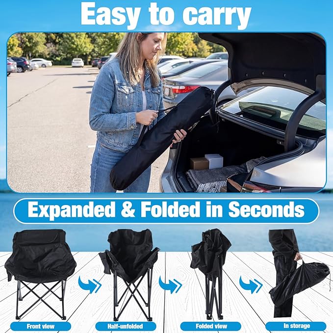 2 Set Beach Chair with Umbrella Foldable Camping Chair Adjustable and Fold up Umbrella with Storage Bag for Outdoors Fishing Camping Hiking Travel Picnic Beach