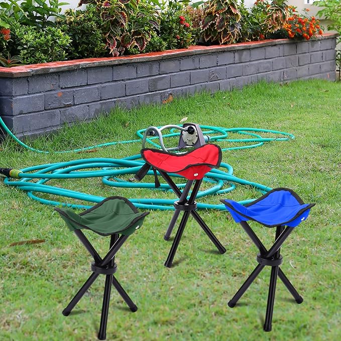 3 Pack Folding Camping Stool Portable Small Collapsible Chair Tripod Stool Hiking Chair for Fishing Beach Picnic Outdoor Gardening and Travel