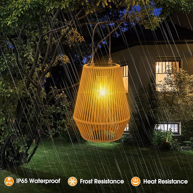 Solar Lanterns KagoLing Solar Lanterns Outdoor Waterproof Hanging Solar Lights Outdoor Waterproof Solar Lamp Lights for Outside GardenYardPatioPorchTreesLawnPathway Decor Gifts for Women Mom