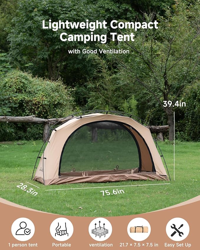 Backpacking Tent for 1 Person 2 Person Lightweight Camping Tent