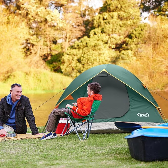 unp 6 Person 4 Season Dome Tent Easy to Set Up for Camping &amp Hiking Lightweight &amp Portable Green