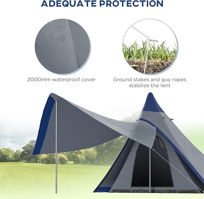 Outsunny Tents Camping Teepee Tent