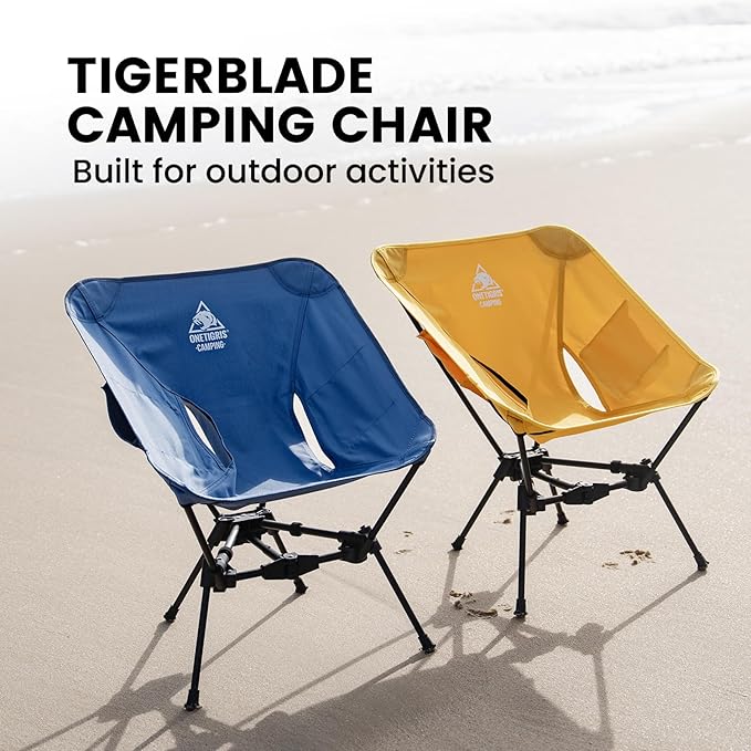 ONETIGRIS Tigerblade Camping Chair Lightweight Folding Backpacking Hiking Chair Compact Portable 330 lbs Capacity