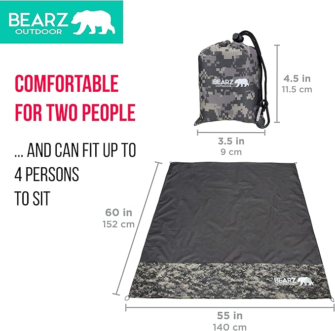 Pocket Blanket - Beach Blanket Waterproof Sandproof Picnic Blankets Waterproof Foldable Lightweight &amp Compact for Hiking Camping Travel Festival Accessories