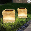Larekook 2 Pack Solar Rock Light Christmas Decorations OutdoorSolar Lights Outdoor Waterproof Fake Rock Garden Statue with LED Light for Lawn Landscape Pathway Yard DecorGarden Gift for Women(Brown)