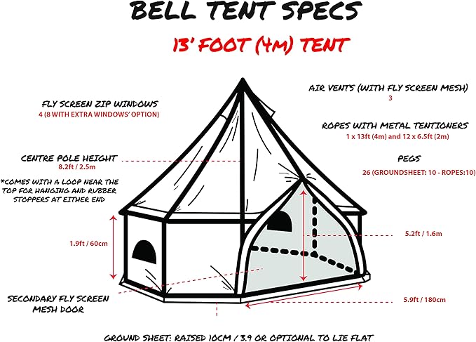 Psyclone Tents for Family Camping Glamping Hiking and Festival