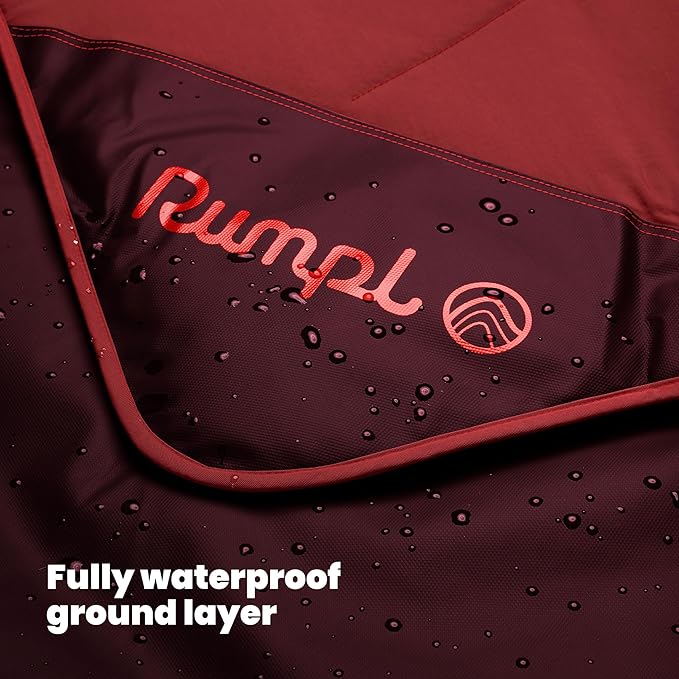 Rumpl Overland Mat – Waterproof Padded Ground Cover and Blanket Cherry Fig