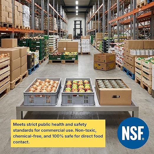 48'' x 24'' x 12'' Aluminum Welded NSF Certified Dunnage Rack - 1780 lb. Capacity for Restaurant Storage Warehouse Garage