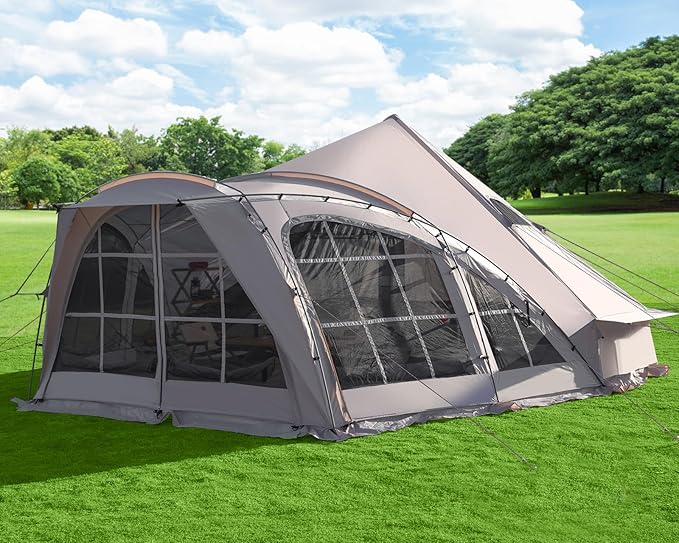 Tents 4/6/8/12 Person Easy Setup Waterproof Camping Tent with Rainfly Portable Double Layer Large Family Tent for Camping Backyard Outdoor &ampHiking