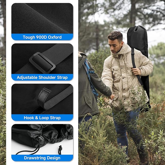 Xxerciz 57 Inch Replacement Bag for Folding Camping Chair Camp Chairs Carry Storage Bag with Shoulder Strap and Drawstring Chair Cover for Beach Chair Umbrella Hammock (Only Bag)