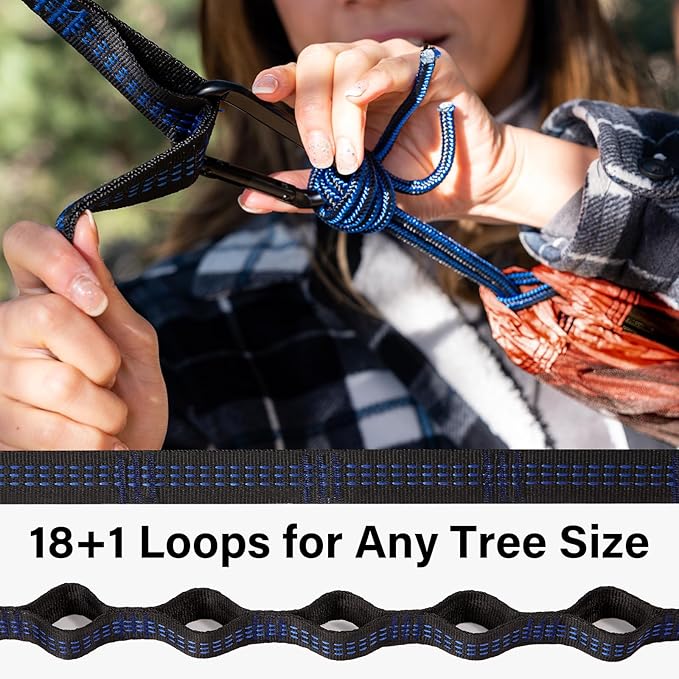 Kootek Camping Hammock Portable Hammocks with Tree Straps &amp Attached Carry Bag Camping Essentials Gear Perfect for Outside Indoor Hiking Beach Backpack Travel