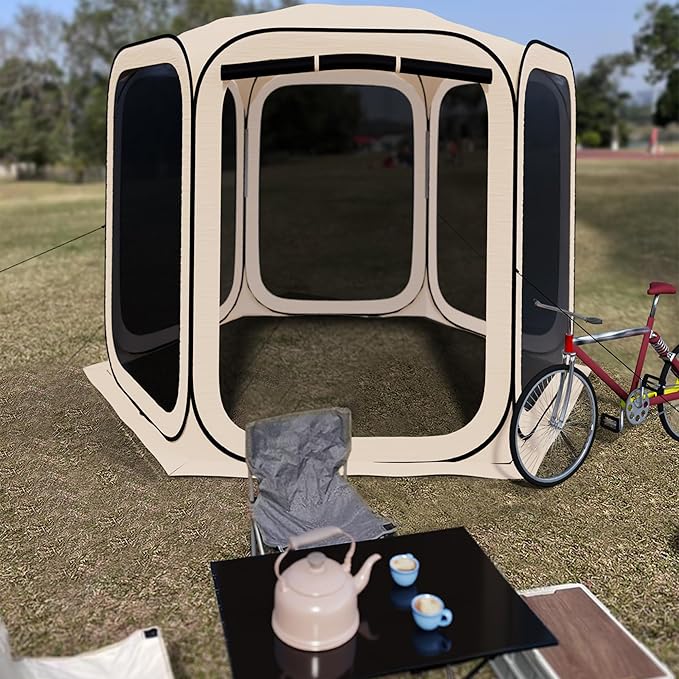 HOOYEAH Pop-up Screen House Tent Portable Screen Room Camping Canopy Instant Screen Tent Ultimate Outdoor Shelter with Carry Bag for Patio Backyard Garden and Outdoor Activities 10x10